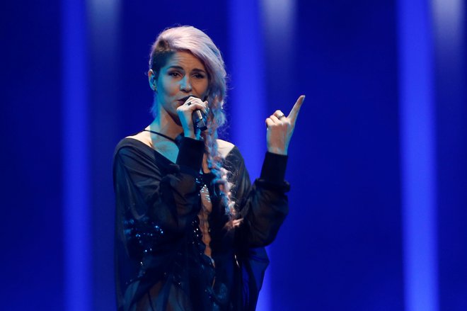 Slovenijo je lani zastopala Lea Sirk s pesmijo Hvala, ne! Foto Pedro Nunes/Reuters