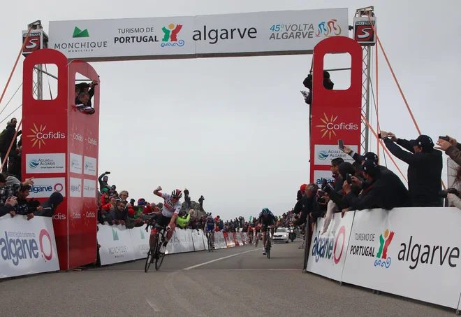 Tadej Pogačar je zmagal na Portugalskem. FOTO: Volta Ao Algarve