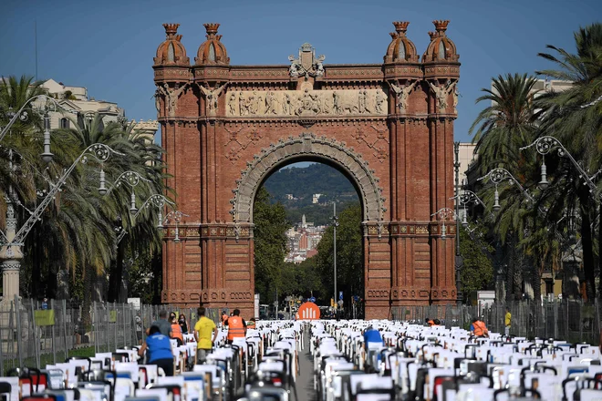 Na 11. september Katalonci zaznamujejo dan, ko je Katalonija leta 1714 izgubila samostojnost. FOTO: Josep Lago/AFP