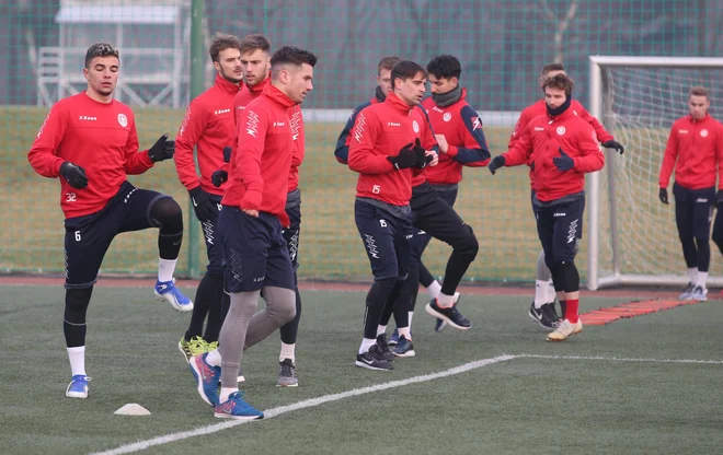 Nogometaši Aluminija so po karanteni potrebovali precej treninga za vrnitev v normalno stanje. FOTO: Tadej Regent