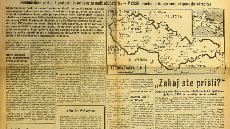 Fotografija: Naslovnica druge posebne izdaje Dela ob invaziji na Češkoslovaško.