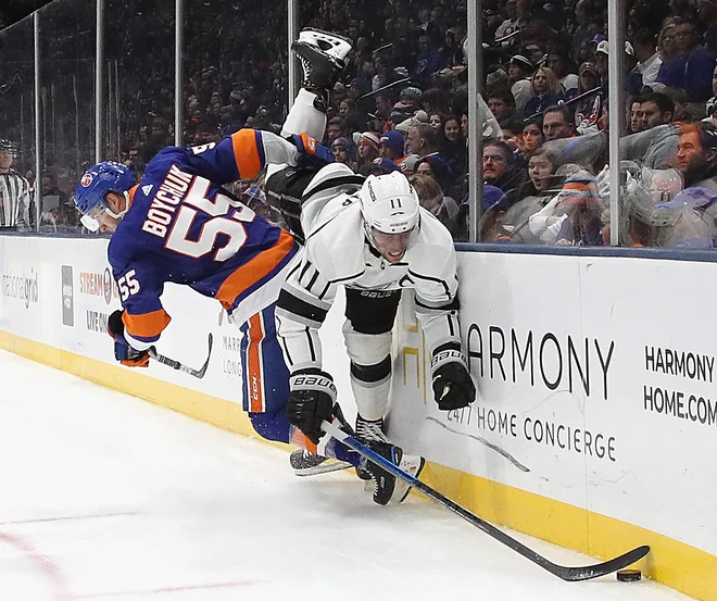 Le borbeni Kopitar je bil vnovič premalo za zmago Kraljev. FOTO: AFP
