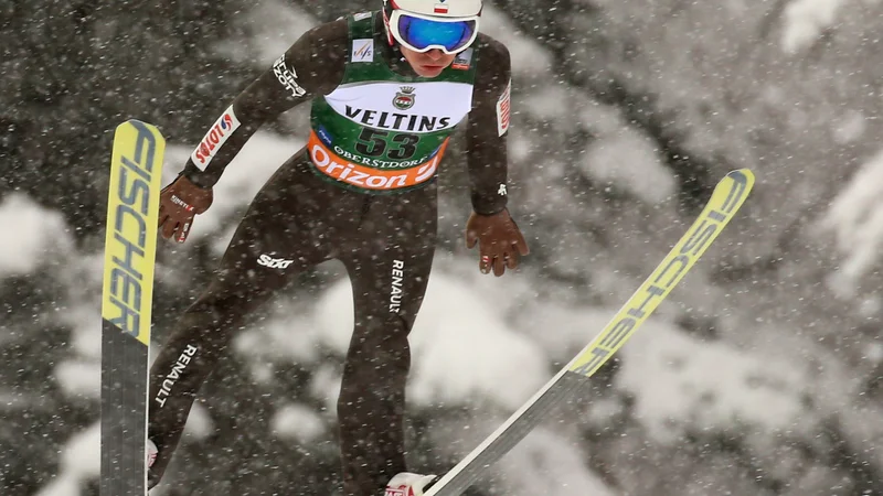 Fotografija: Kamil Stoch je zmagal prvič po lanski Planici. FOTO: AFP