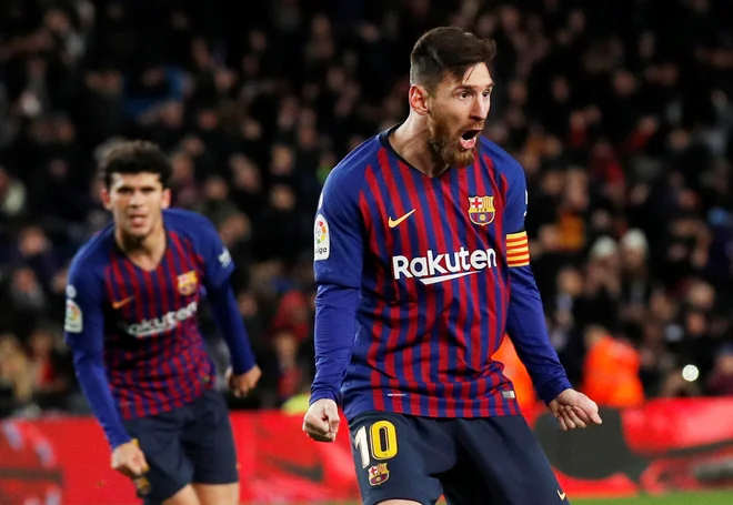 Lionel Messi trese mreže kot za stavo, toda nazadnje je to zadostovalo le za točko Barcelone v domači tekmi z Valencio. FOTO: Reuters