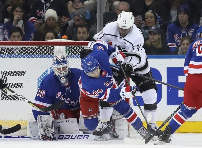 V zadnjih štirih dvobojih je Kopitar dosegel šest točk. FOTO: Bruce Bennett/AFP