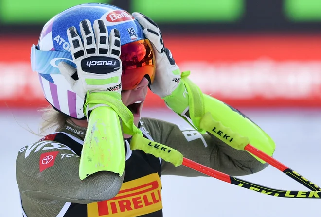 Mikaela Shiffrin je kljub napaki v spodnjem delu ugnala tekmice. FOTO: Fabrice Coffrini/AFP