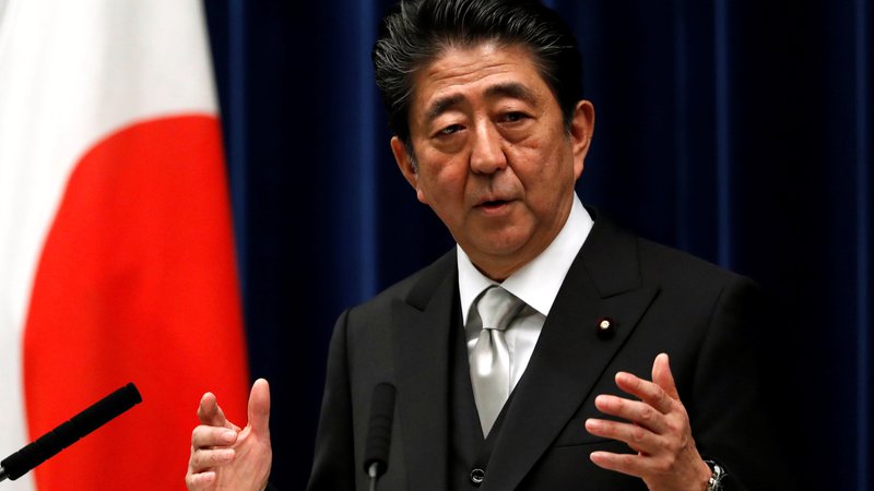 Fotografija: Šinzo Abe, japonski premier, je sklenil pakt o prostem trgovanju z EU. Foto Reuters