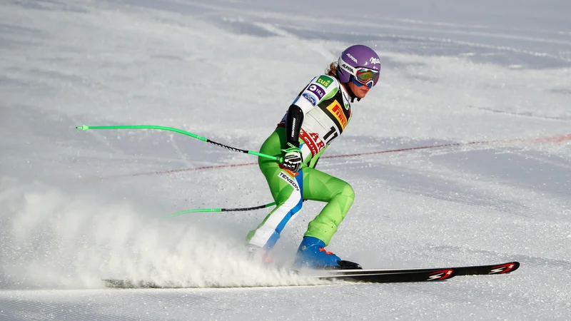 Fotografija: Ilka Štuhec je uvodno tekmo končala na osmem mestu. FOTO: Reuters