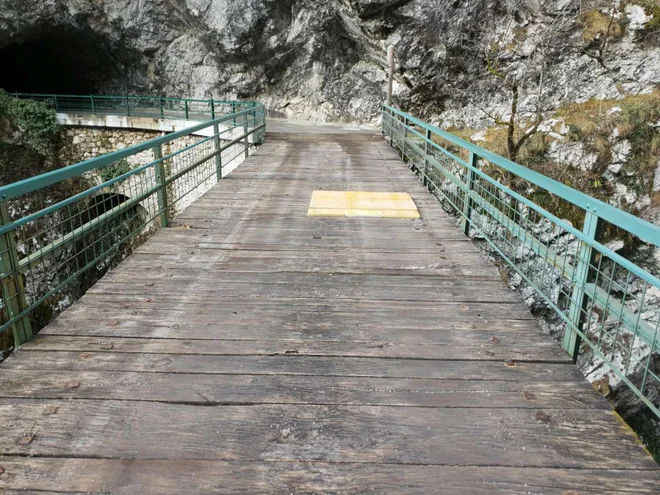 Obliž na Hudičevem mostu. Foto Občina Tolmin