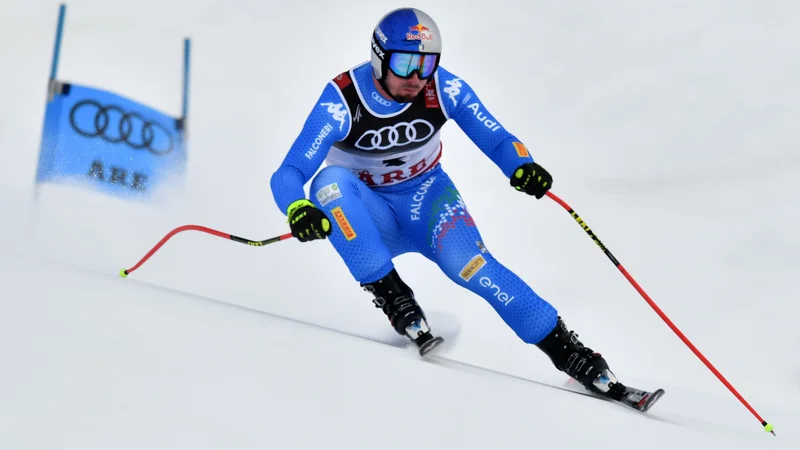 Fotografija: V superveleslalomu vodi Dominik Paris. FOTO: AFP