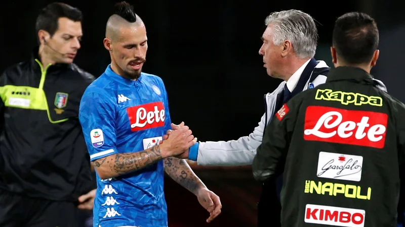 Fotografija: Marek Hamšik je v sboto igral zadnjih 74 minut za Napoli in v italijanskem prvenstvu. FOTO: Reuters