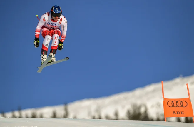 Matthias Mayer je bil najhitrejši na prvem moškem smukaškem treningu. FOTO: AFP