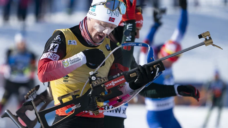 Fotografija: Johannes Thingnes Bø je tudi v ekstremnem mrazu dokazal svojo moč. FOTO: Don Emmert/AFP