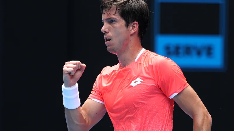 Fotografija: Aljaž Bedene je pred večernim nadaljevanjem v prednosti. FOTO: Lucy Nicholson/Reuters