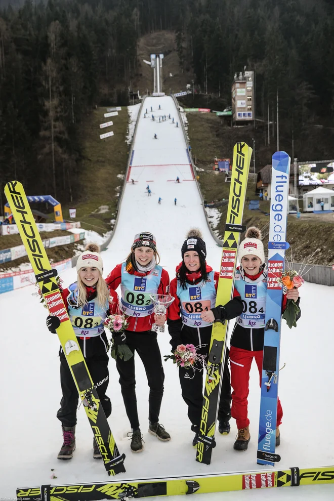 Tretjeuvrščene Avstrijke. FOTO:  Aljoša Rebolj 