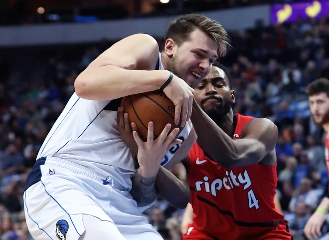 Luka Dončić tekme s Portlandom ni najbolje začel, zato pa jo je izvrstno končal. FOTO: Kevin Jairaj/Usa Today Sports