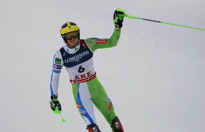 Štefan Hadalin je osvojil prvo slovensko moško kolajno po letu 2001. FOTO: Leonhard Föger/Reuters