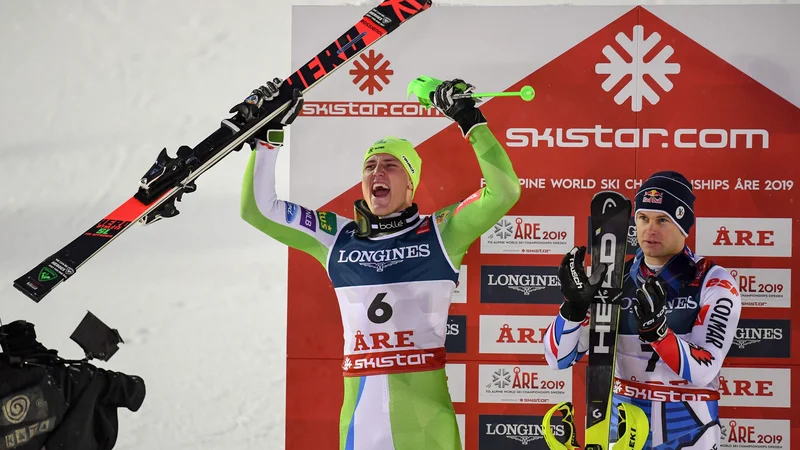 Fotografija: Štefan Hadalin je imel obilo razlogov za zadovoljstvo. FOTO: Jonathan Nackstrand/AFP