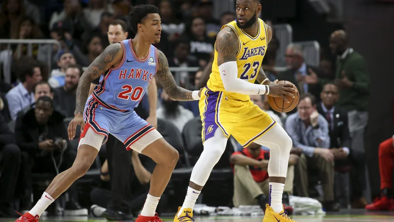 Fotografija: LeBron James si je petič v sezoni veselil trojnega dvojčka. FOTO: Brett Davis/Reuters