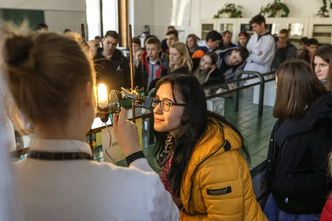 Informativni dan na kemijski in lesarski šoli. FOTO: Voranc Vogel/Delo