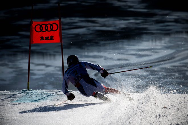 Alexis Pinturault ni razmišljal o tem, da je izgubil zlato, saj je v veleslalomu v primerjavi s tekmecema v tej zimi naredil korak nazaj. FOTO: Jonathan Nackstrand/AFP