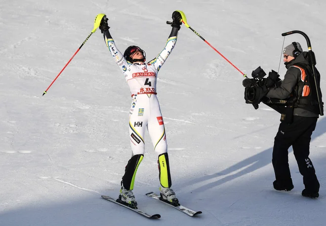 Švedinja Anna Swenn Larsson je v domačem Åreju ubranila švedsko čast. FOTO: AFP