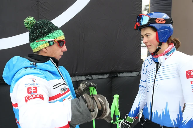 Trener Livio Magoni je začel s Petro Vlhovo sodelovati spomladi 2015. Njene temelje je postavil na novo. FOTO: Tomi Lombar/Delo