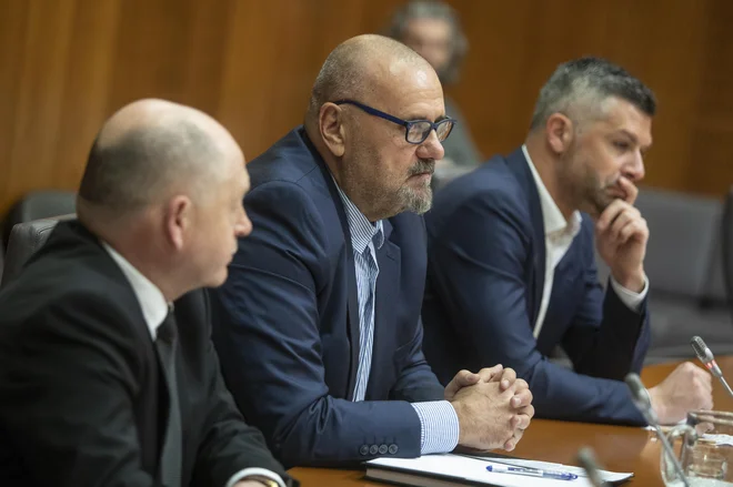 Poslanci so Zoranu Pozniču postavili številna vprašanja. Foto Voranc Vogel/Delo