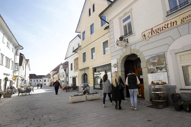 Radovljiški Linhartov trg z lectarijo, čebelarskim muzejem, galerijo Šivčeva hiša, graščino, cerkvijo in drugimi zanimivostmi. FOTO: Mavric Pivk