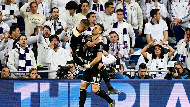 Fotografija: Dušan Tadić je bil veliki junak Ajaxovega podviga na štadionu Santiago Bernabeu. FOTO: AFP