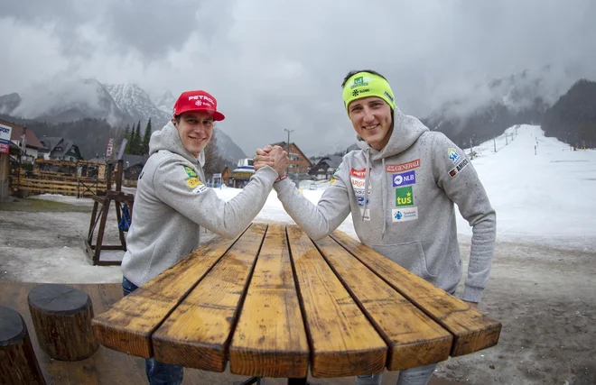 Z Žanom Kranjcem sta vso sezono sostanovalca. Dobros e razumeta in se spodbujata. FOTO: Matej Družnik/Delo