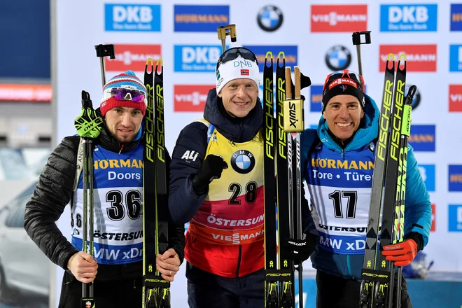 Zmagovalna trojica. FOTO: Tt News Agency/Reuters