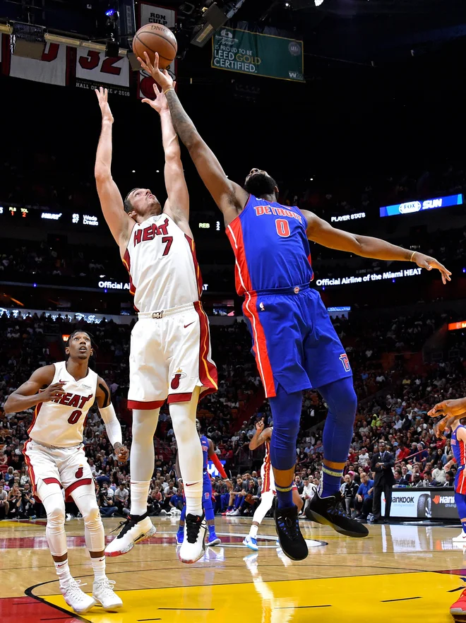 Goran Dragić (levo) je proti Detroitu dosegel deset točk. FOTO: Usa Today Sports