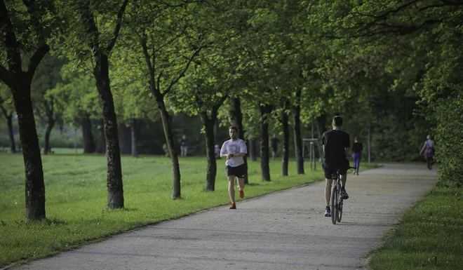 Če je le mogoče, tečemo po mehki podlagi, čim manj po asfaltu, prvi stik naj bo sprednji del stopala, ne peta, svetuje Dejan Lenart. Izboljšane tehnike se je mogoče naučiti tudi pozneje v kaki od tekaških šol. FOTO: Jože Suhadolnik