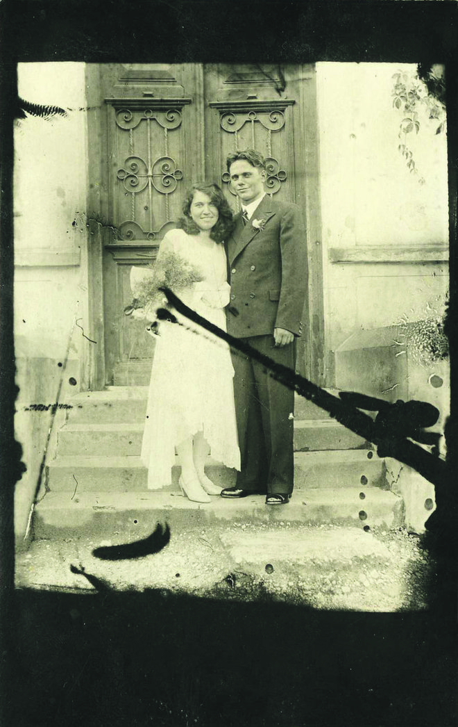 Poročna slika Ivanke in Miška Kranjca. Foto osebni arhiv
