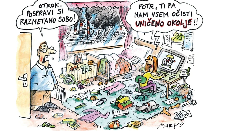 Fotografija: Mladi in okolje KARIKATURA: Marko Kočevar