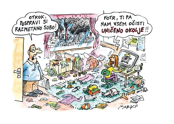 Mladi in okolje KARIKATURA: Marko Kočevar