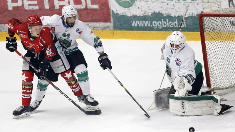 V četrtfinalu AHL še ne bo ljubljansko-jeseniškega derbija.<br />
FOTO Roman Šipić/Delo