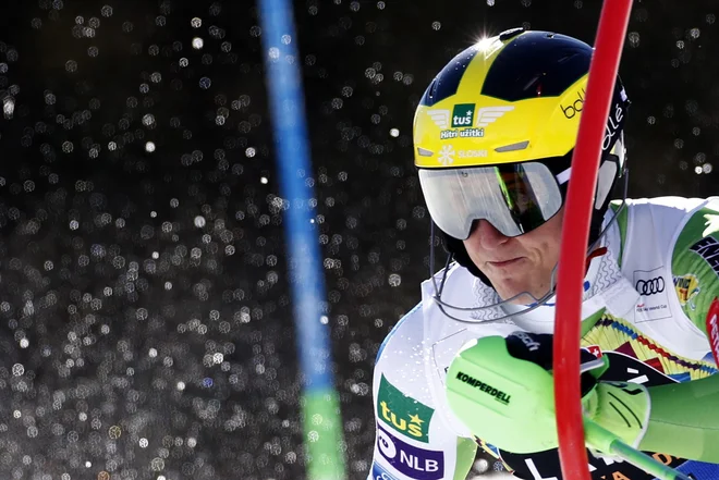 Štefan Hadalin na prvi progi ni bil med najhitrejšimi. FOTO: Reuters