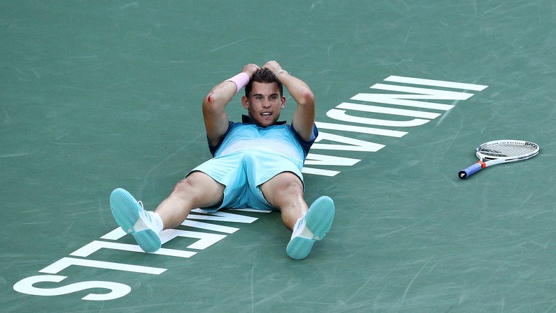 Fotografija: Dominic Thiem, lanski finalist Roland-Garrosa, ni pričakoval, da bo prvo lovoriko iz serije masters osvojil na trdi podlagi. FOTO: AFP