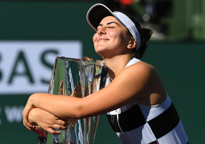 Bianca Andreescu se je razveselila sploh prve lovorike na turneji WTA, a je zato ta toliko večja. FOTO: USA TODAY Sports