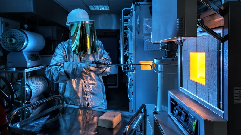 Fotografija: Laboratorij za visokotemperaturno kemijo. Procese v materialih pri visokih temperaturah raziskujejo za učinkovito načrtovanje funkcijskih lastnosti keramičnih mikroelektromehanskih sistemov. FOTO: Arne Hodalič, Katja Bidovec