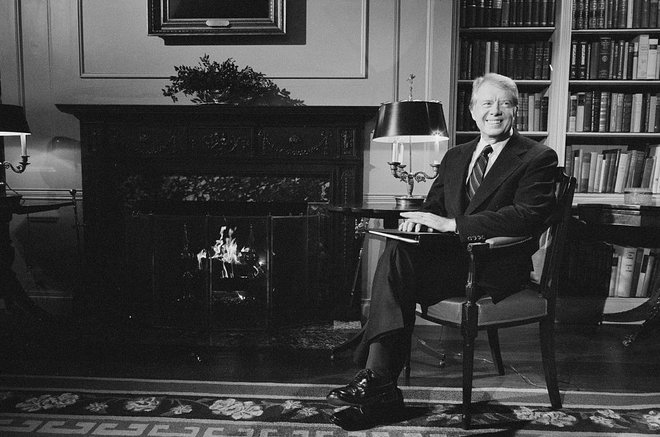 Jimmy Carter v Beli hiši. FOTO: Reuters