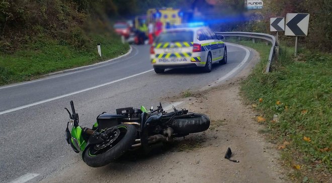 Prometna nesreča v Paki pri Velenju je bila lani usodna za 32-letnega motorista. FOTO: Koroške novice