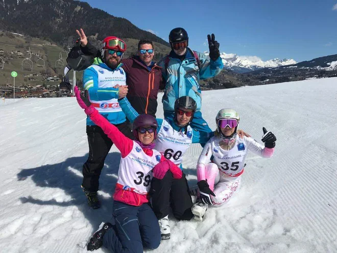 Z leve David Jug, Blaž Močnik, Matjaž Albreht, Maja Grgič, Petra Lesjak Tušek in Barbra Jerman. FOTO Maja Zagoričnik