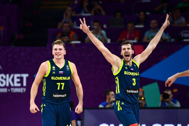 Luka Dončić in Goran Dragić sta Slovenijo popeljala do zlata na eurobasketu. FOTO: AFP
