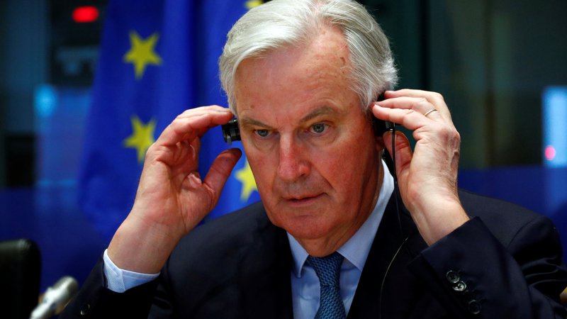 Fotografija: Glavni pogajalec EU za brexit Michel Barnier meni, da je lani sklenjeni sporazum o izstopu najboljši in edini mogoč način za urejeno ločitev. Foto Reuters