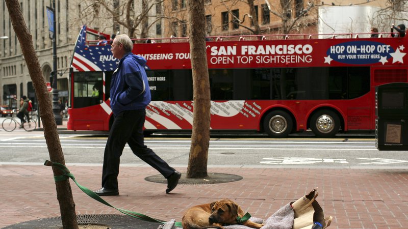 Fotografija: San Francisco je bil pred pol stoletja srce hipijevskega gibanja, danes pa je enakost le še privid. FOTO: Reuters