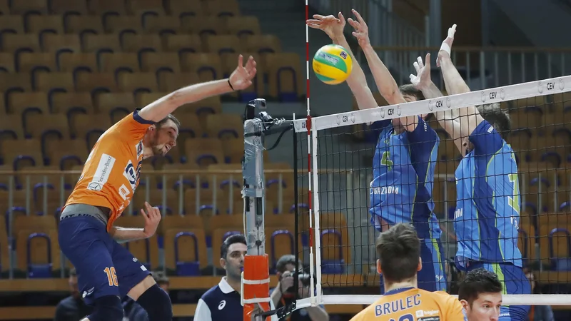Fotografija: Jan Pokeršnik (ACH Volley) je dosegel 24 točk. FOTO: Leon Vidic