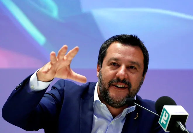 Matteo Salvini se je sestal z voditelji desnice iz Nemčije, Finske in Danske. FOTO: Reuters